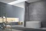 Vaňová zástena SAT Walk-In Xmotion 150x117,5 cm chróm SATWIXMVZ150 SATWIXMVZ150