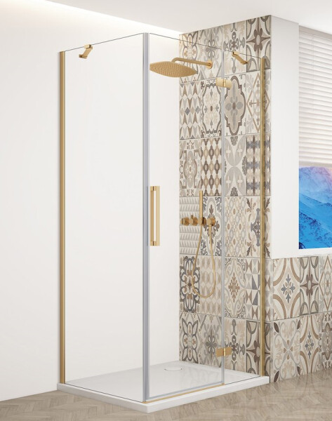 GELCO TRINITY GOLD štvorcový kút 1200x1200 pravý, číre sklo, GT5612-12CR-G GT5612-12CR-G