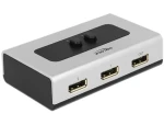 DeLock DisplayPort Switch 2 - 1 / prepínač / manuálna / 2560×1440 (87668)