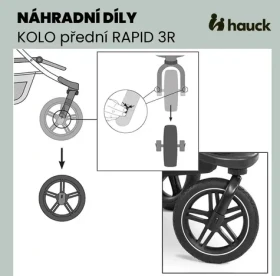 Hauck KOLO predný Rapid 3 BLACK (NDHK148549-7)