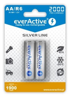 EverActive Silver Line nabíjacia batéria AA (R6) 2000 mAh 2ks / Ni-MH (EVHRL6-2000)