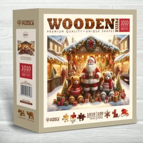 Wooden City Drevené puzzle Vianočné trhy