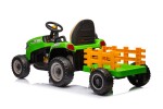 Mamido Detský elektrický traktor BBH-030 s prívesom zelený