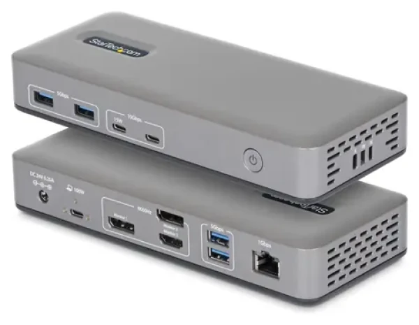 StarTech USB-C 3.2 Gen 2 / Dokovacia stanica pre notebooky / HDMI / 2x DisplayPort / 1GbE (199UE-USBC-DOCK)