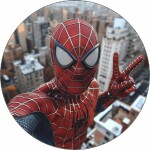 Jedlý papier Spider-Man selfie 19,5 cm - Pictu Hap - Pictu Hap