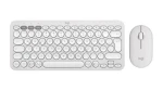 Logitech Pebble 2 Combo biela / Set klávesnica s myšou / Bezdrôtový / Bluetooth + Logi Bolt / tiché klávesy / multi-device (920-012204)