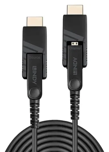 Lindy Fibre Optic Hybrid Micro-HDMI / HDMI kábel / 40 m / HDMI 2.0 18G / 4K 60Hz / čierny (38323)