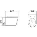 MEXEN - Rico Závesná WC misa Rimless Tornado vrátane sedátka s slow slim, duroplast, biela lesk 3072L4000T