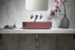 ISVEA - INFINITY OVAL keramické umývadlo na dosku, 55x36cm, matná maroon Red 10NF65055-2R