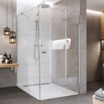 Mereo Sprchovací kút, Novea, obdĺžnik, pántový, 90x120 cm, chróm ALU, sklo Číre, dvere pravé a pevný diel CK10217ZP