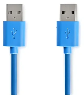 Nedis USB 3.2 Gen 1 kábel modrá / Kábel USB / USB-A - USB-A / 5 Gbps / 2 m (CCGP61000BU20)