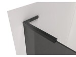 CERANO - Sprchová zástena Walk-in Onyx L-ľavá vzpera - 10 mm - čierna matná, grafitové sklo - 150x200 CER-8050BD73153