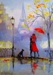 ENJOY Puzzle Daždivý deň v Paríži