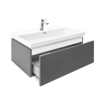 Kúpeľňová skrinka s umývadlom a batériou SAT Feel 80x30x44, 8 cm antracit mat SATFEEL80ANTU4BA SATFEEL80ANTU4BA