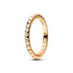 Pandora Blyštivý pozlátený prsteň s kubickou zirkóniou Pyramídy Me Shine 162800C01 52 mm
