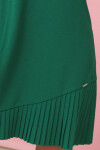 308-4 KARINE elegantné trapézové šaty s asymetrickými pásmi - ZELENÉ XL
