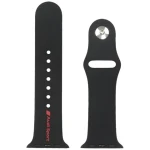 Audi Sport Red Logo čierna / Remienok / Silikónový / Pre Apple Watch 40/41/42 mm (AUS-SR-AW40-42-R8/D2-BK)