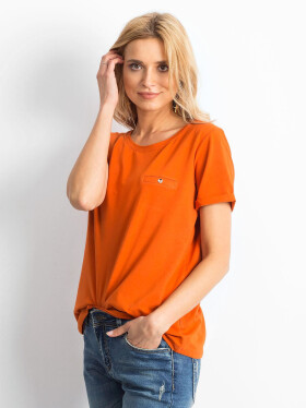 Tričko RV TS 4838.51P tmavo oranžová L