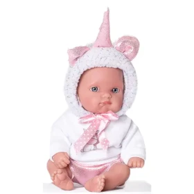 Antonio Juan 85105-1 Jednorožec biely - realistická bábika bábätko s celovinylovým telom - 21 cm
