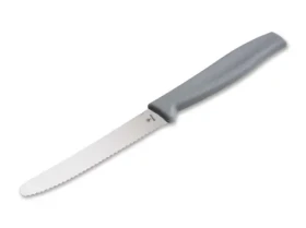 Böker Nôž na pečivo šedý / Kuchynský nôž / Vlnkované ostrie / Dĺžka čepele 10,5 cm / Celková dĺžka 21 cm (03BO014)
