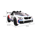 Mamido Elektrické auto BMW M6 GT3 2 x 45W biele