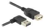 DeLock Easy USB A samec / samica / Predlžovací kábel / pravouhlý 90 ° / USB 2.0 / 1 m / čierna (83551)