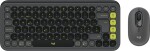 Logitech Logitech POP Icon Combo klawiatura Dołączona myszka univerzálny Bluetooth QWERTZ Swiss Grafitový, Zelený