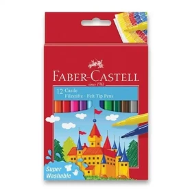 Faber-Castell Castle Fixy - papierová krabička 12 ks (554201)
