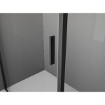 MEXEN/S - Exo sprchovací kút, posuvné dvere 125 x 80, transparent, čierna 8151-125-080-70-00