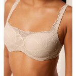 Dámska podprsenka Body Make-Up Illusion Lace Balconette Bra - Triumph naze béžová (00NZ) 075B