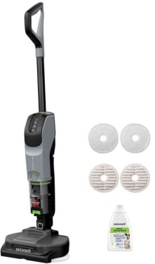 Bissell Bissell SpinWave + Vac Pet Pro Pionowy odkurzacz Bateria Suchy i Mokry Cykloniczny Worek na kurz 0,4 l Čierny, Sivý