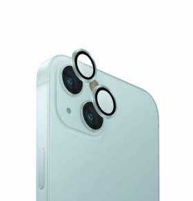 UNIQ Optix hliníkové ochranné sklo na šošovku fotoaparátu pre Appple iPhone 15/15 PLUS Cool mint (mint) (8886463686119)
