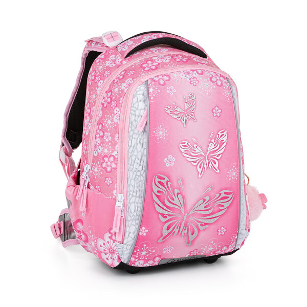 Bagmaster VEGA 23 A školský batoh - motýliky ružová 22 l 230241