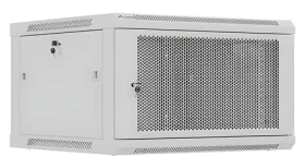 Lanberg Nástenný rozvádzač sivá / Nástenný rozvádzač / 19" / 6U / 600 x 600 mm / perforované dvere / Flat pack (WF01-6606-23S)