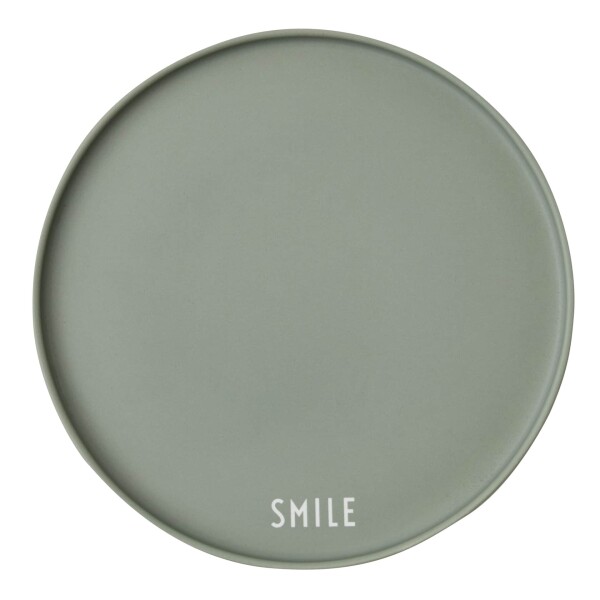 DESIGN LETTERS Porcelánový tanier Green Smile 21,3 cm