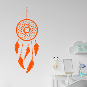 Veselá Stena Samolepka Lapač snov ornament Farba: oranžová, Veľkosť: 100 x 37 cm