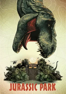 Trefl - Puzzle - Jurassic Park Premium PLUS : Filmový plagát
