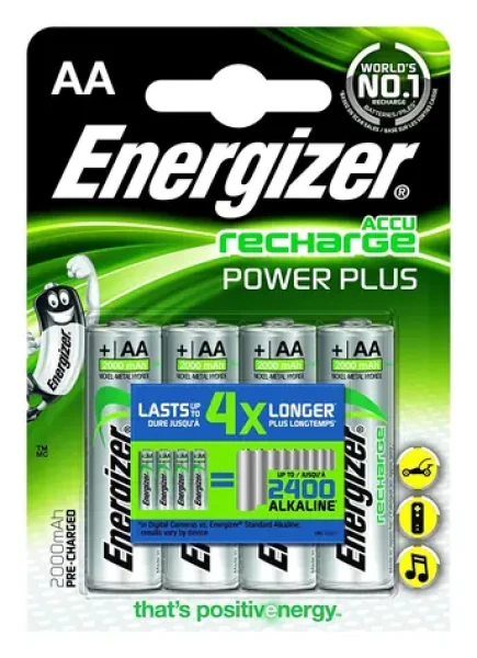Energizer Power PLUS 2000mAh AA / Nabíjacie batérie / HR6 / 4 ks (1690)