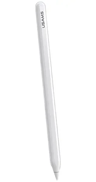 USAMS ZB254 biela / Aktívny stylus pre iPad / Magnetické nabíjanie / Náklon a tlak / Palm Rejection / BT 5.0 (ZB254DRB01)