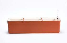 Plastia Samozavlažovací truhlík Berberis terakota/slonová kosť 80 cm