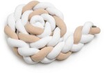 T-TOMI Pletený mantinel 180 cm White + Beige