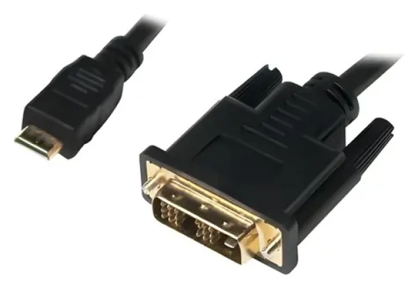 LogiLink Mini HDMI - DVI-D čierna / Video kábel / DVI Single Link / 1 m (CHM002)
