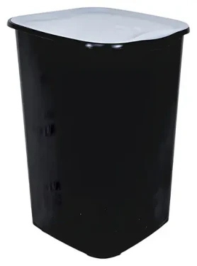 Belli e Forti odpadkový kôš RECYCLING čierny, šedé veko / Odpadkový kôš na triedený odpad / 50 l / zmesový odpad