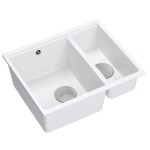Quadron Quadron - Granitový drez Logan 150 White Zlaty HCQL5646U1-G1_U