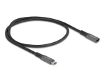 DeLock USB-C 0,5m čierna / Kábel / USB 3.2 Gen 2 10 Gbps / USB-C (M) - USB-C (M) / PD 100W / 4K 60Hz (80021)