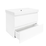 Kúpeľňová skrinka s umývadlom SAT B-Way 79x50x45 cm biela lesk BWAY280WU1BI BWAY280WU1BI