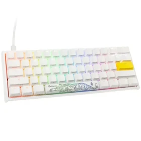 Ducky One 2 Pro Mini Cherry MX-Silent-Red biela / herná klávesnica / podsvietená / drôtová USB-C / US (DKON2061ST-SUSPDWWT2)