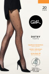 DOTSY - Dámske vzorované pančuchy 03-5 nero 5-XL
