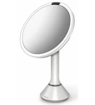 Simplehuman Kozmetické zrkadlo Sensor Touch / DUAL LED osvetlenie/ 5x/ dobíjacia/ biela oceľ (ST3054)