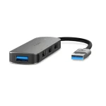 Nedis USB hub 4 porty / USB hub / USB 2.0 / USB 3.2 Gen 1 / napájanie z USB (CCGB61210GY01)